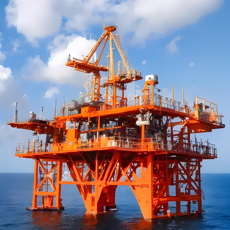Componentes da estrutura de aço carbono da plataforma offshore marinha